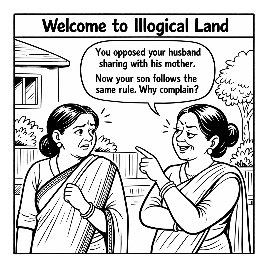 Panel 5: Welcome to Illogical Land.